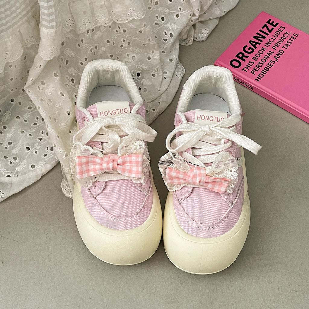 Queen Fan retro platform casual board shoes women's 2025 new summer skirt soft-soled sports canvas shoes