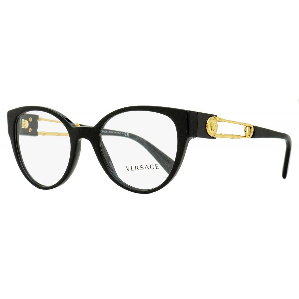 

Versace Женские овальные очки VE3307 GB1 Черное золото 52 мм gb1