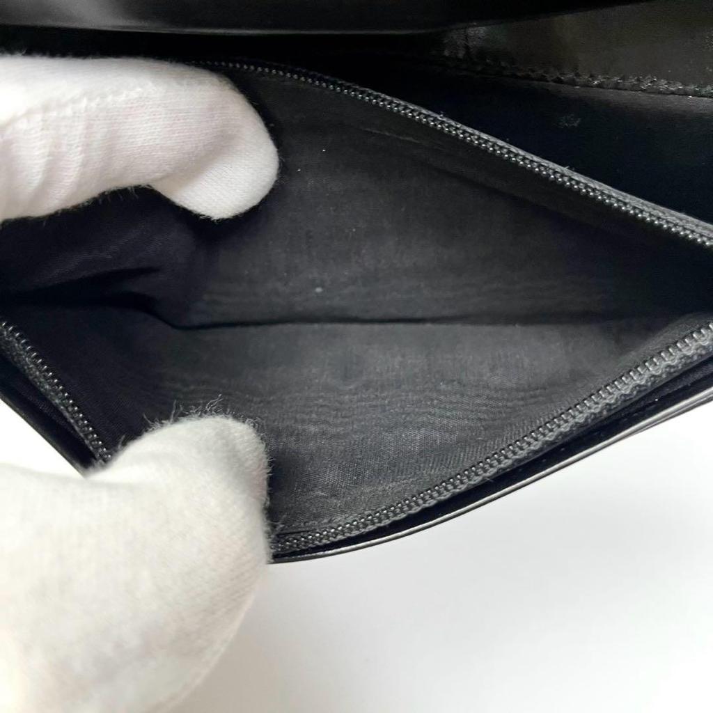 Used Mint Condition/Rare Find CELINE Black Macadam Bi-fold Long Wallet All-over Pattern PVC