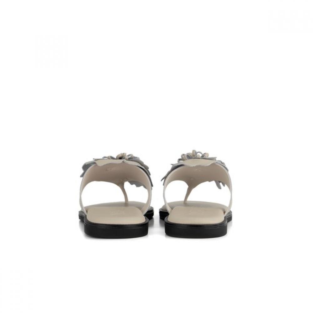 Kumkang Women Leather Flower Flip Flops Clasac6402wwonf8
