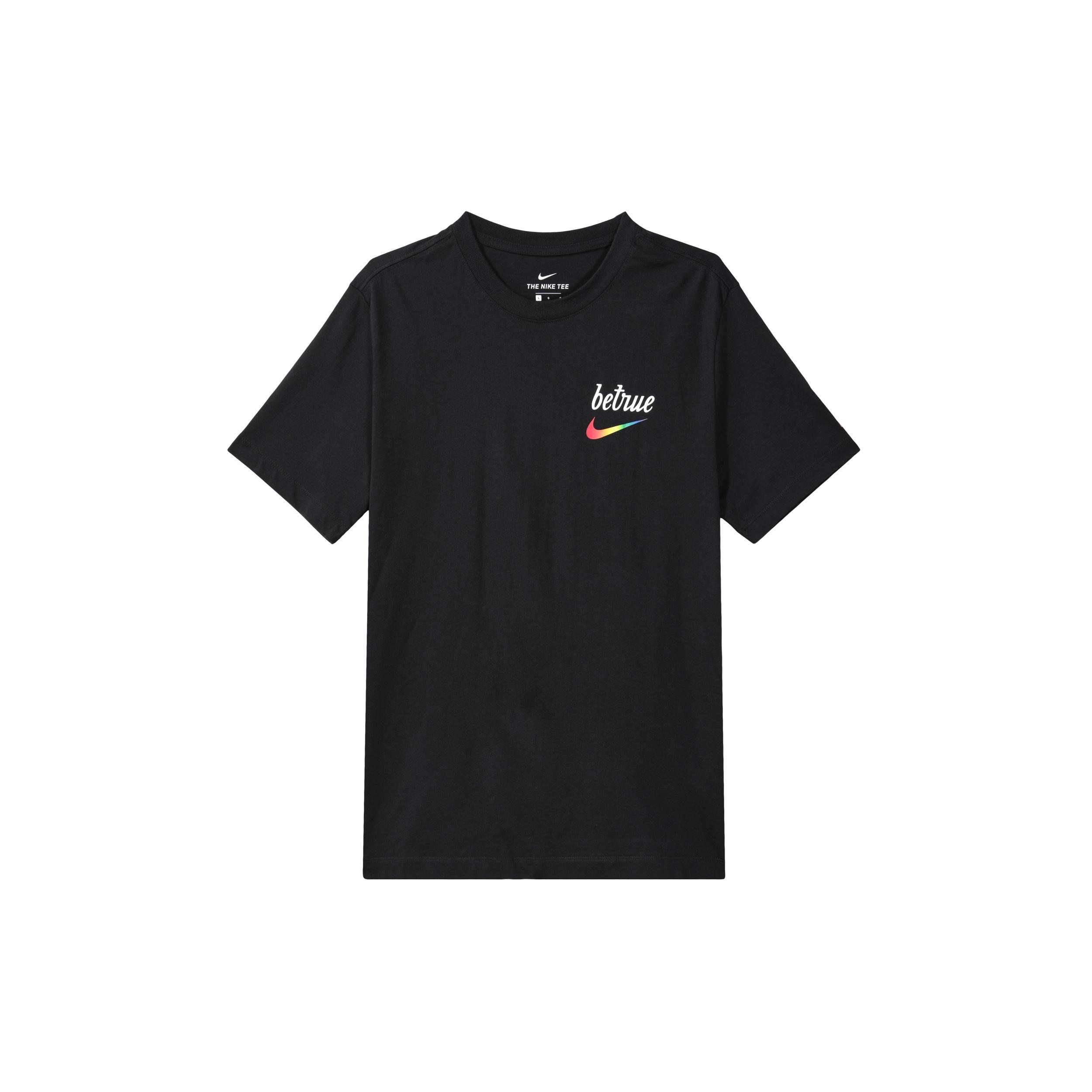 Nike Logo Printing Round Neck Short Sleeve Black Men s DJ0929-010 S