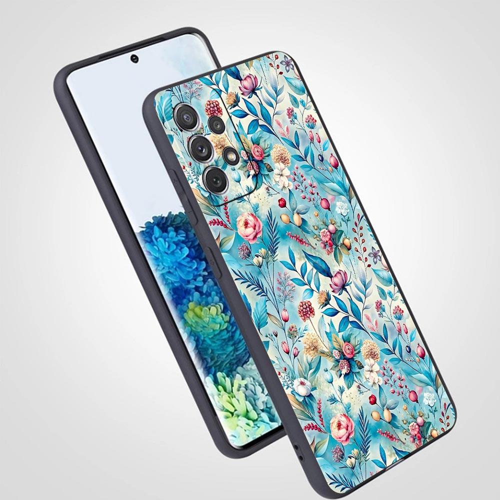 Oil Painting Flowers Pattern Design Phone Case for Samsung Galaxy A55 A35 A15 A14 A13 A25 A54 A51 A71 A72 A73 A32 A41 Soft TPU