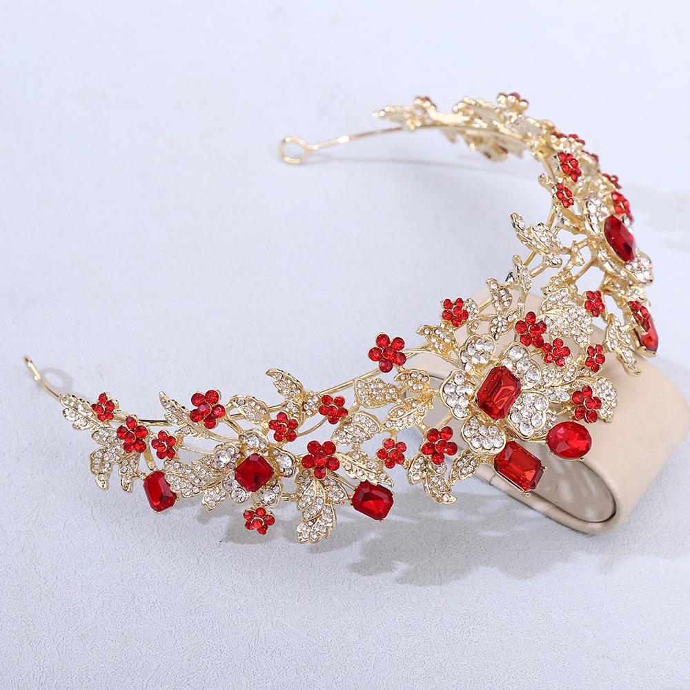2026 Crown Tiara Headband Rhinestone Tiara, Princess Flower Bride Birthday Dress Accessories Pink Diamond Bar Mitzvah