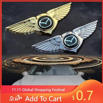 2025 Hot 3D Metal Car Front Hood Wings Emblem Side Badge Sticker Decal for Mazda Axela 3 5 6 RX8 RX7 MX3 6 Atenza MX5 CX9 CX5 CX
