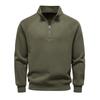 Men's 2025 Fleece-Lined Zipper Hoodie, Stand Collar, Versatile European-American Style, Autumn/Winter Cotton Top