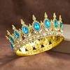 Royal Queen King Tiaras and Crowns for Women Princess Prom Wedding Party Full Round Diadem Bridal Hair Jewelry Accessories