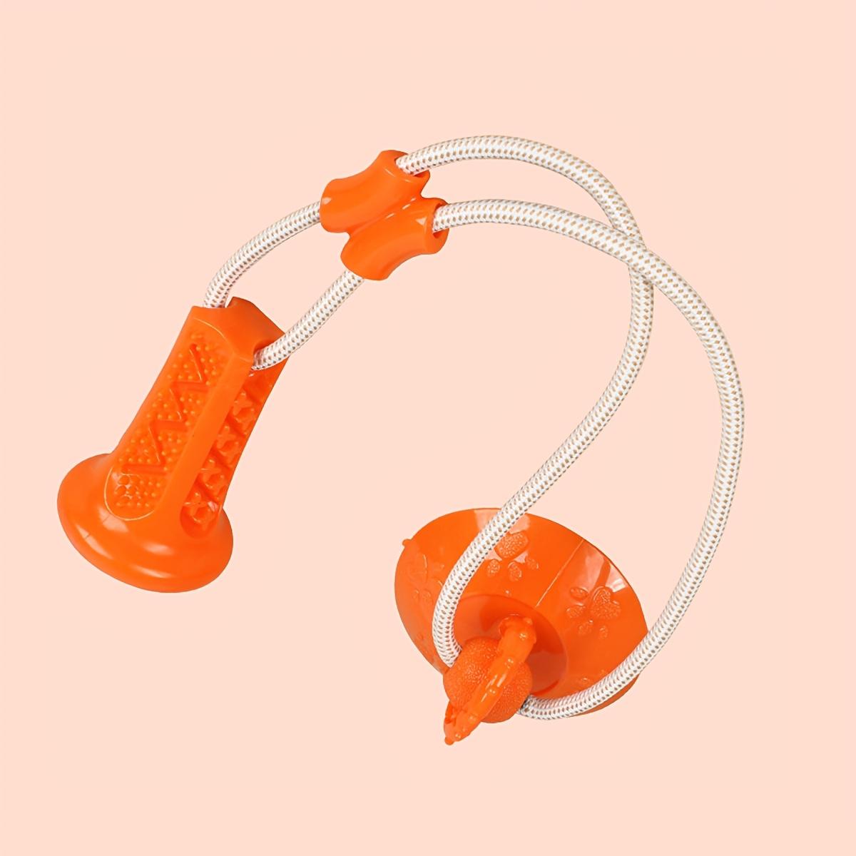 

1PC Dog Toy Suction Cup Interactive Gnawing, Grinding Teeth, Leaking Food Balls, Relieving Boredom, Self-hi and Physical Exertion, Pet Supplies помаранчевий