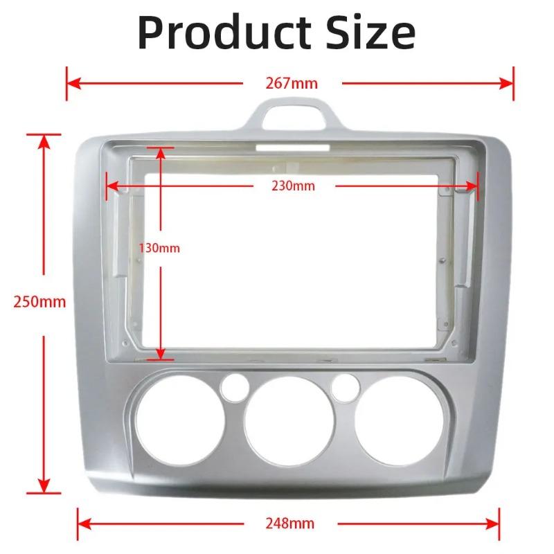 9" 2 Din Car Radio Fascia Panel Dash Mounting Frame For Ford Focus 2 MK2 2004 - 2011 Mounting Installation Trim Kit Frame Bezel