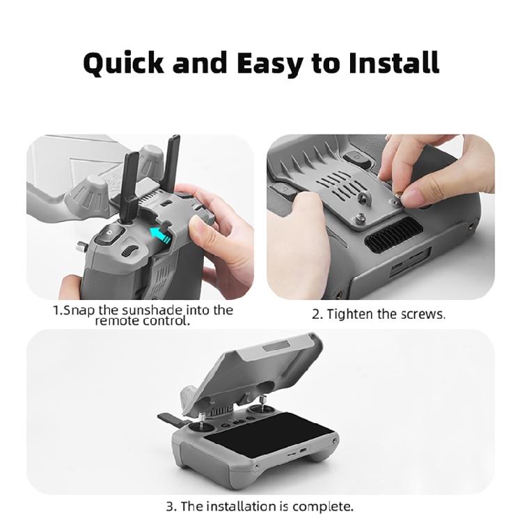 Remote Control Sun Hood Sunshade for MINI 4PRO/AIR3 Improved Screen Visibility
