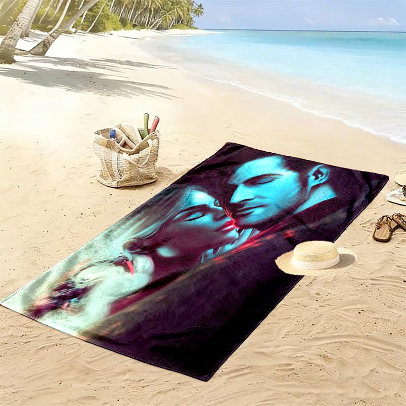 Passionate Embrace: Love's Intensity Beach Towel Soft Portable for Travel Quick-drying Swim Towel Seaside Swim Beach Towel Travel and Vacation Towels