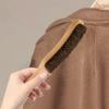 1pc Portable Wood Handle Bed Lint Brush Sofa Coat Cleaning Tool Dust Removal Brush for Clothes Home Clean Brush with Lanyard.