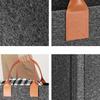 Felt Stair Storage Basket Folding Stairs Laundry Basket Staircase Basket Home Organizer Stair Storage Box with PU Leather Handle
