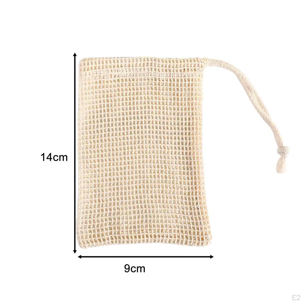 10 Stück Seifensäckchen Sparer Beutel Badezimmer Schäumen und Trocknen Sisal Reise Schnell