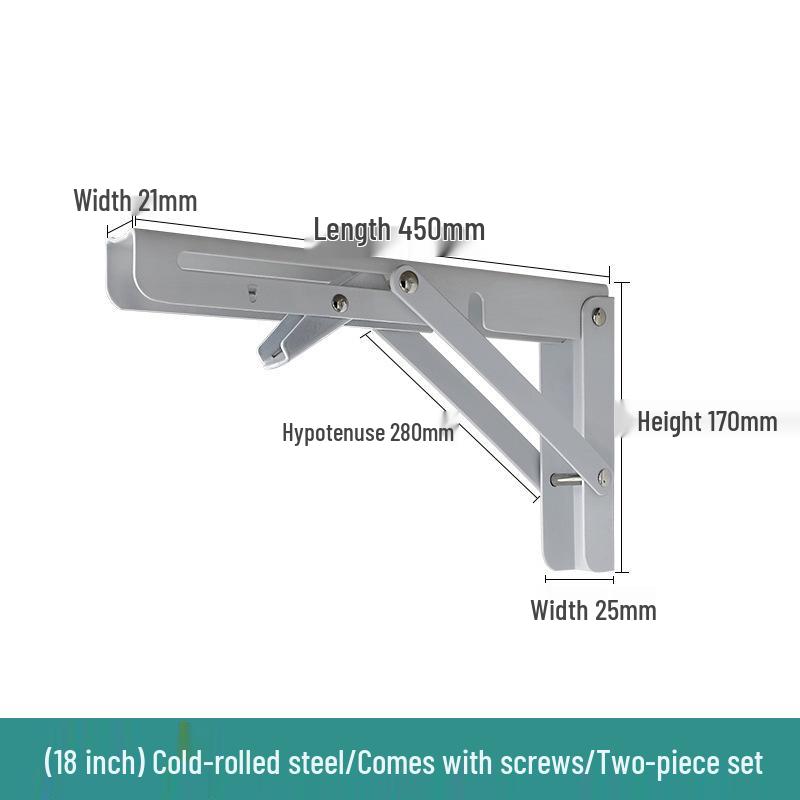 Stainless Steel Foldable Wall-Mounted Triangular Support Bracket