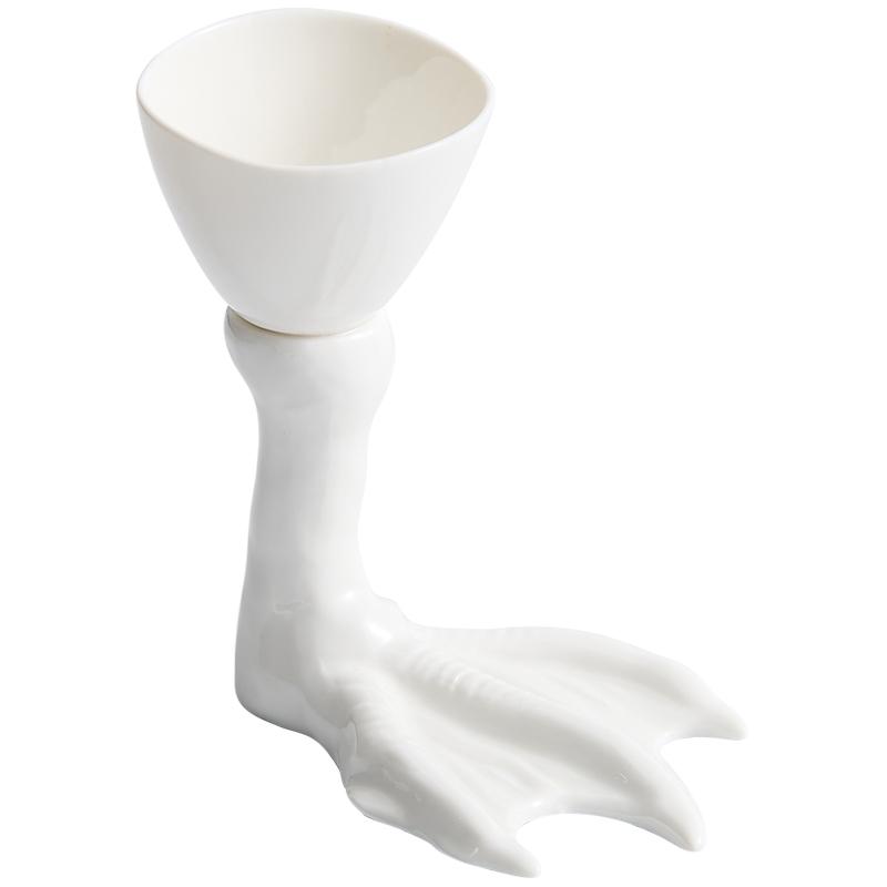 Creative High Feet Goose Feet Dim Sum Dish Western Restaurant Molecular Cuisine Front Dish Decoration High Feet Snack Dish