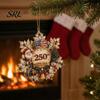Festive Atmosphere Decor Snowflake Christmas Tree Hanging Ornament, Acrylic Holiday Festival Party Supplies for Window Home Fireplace Display,