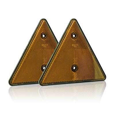 MFC PRO Yellow Universal Genuine Triangle Reflector 2 Pack Truck Card Trailer Jet Trailer Reflector
