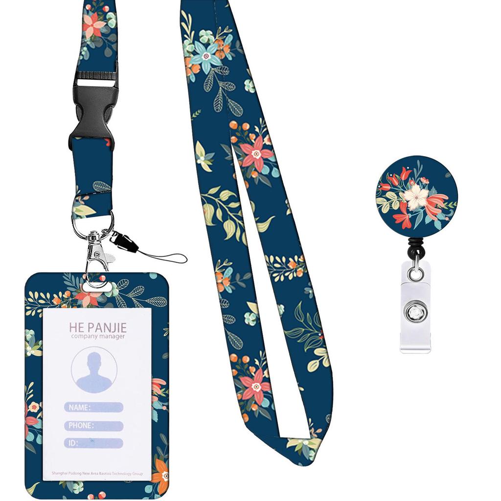 Double-Sided Printed ID Card Holder with Lanyard