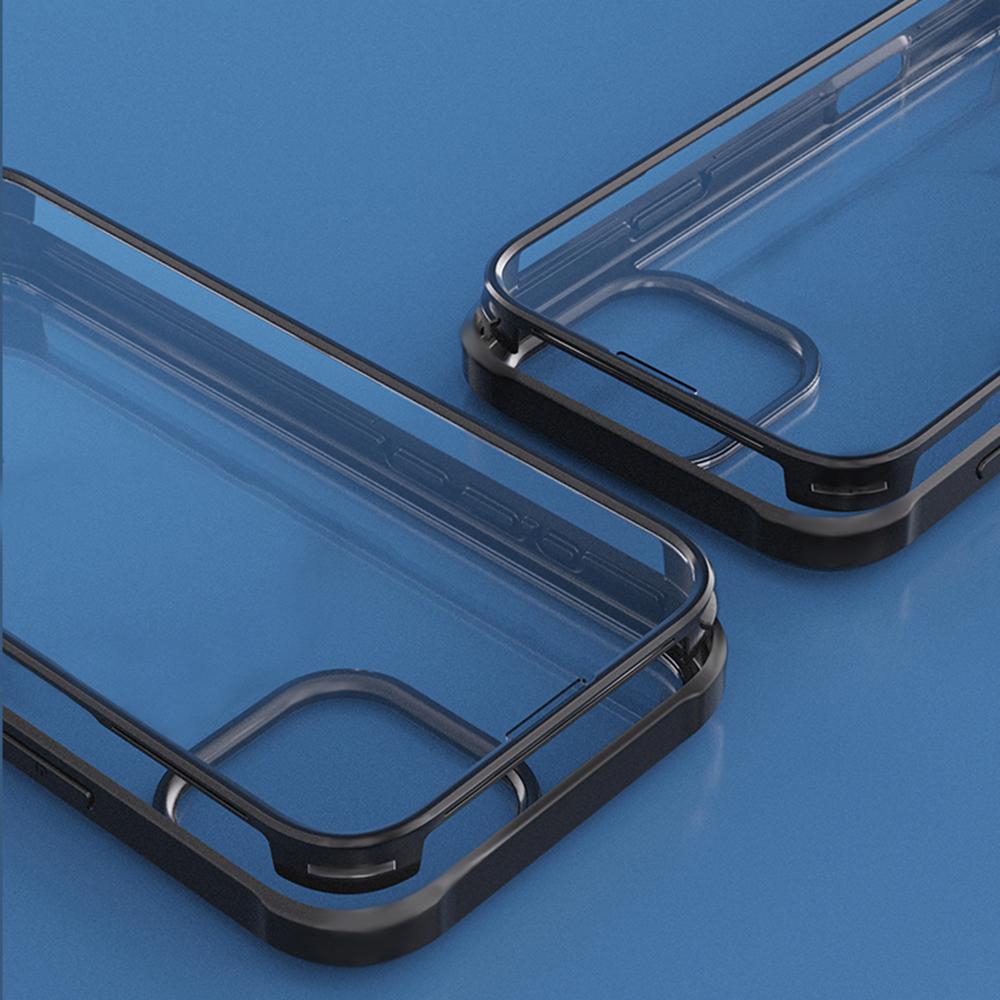 For iPhone 16 Pro Max Case Silicone+TPU Frame Double-Side 9H Tempered Glass Back Cover