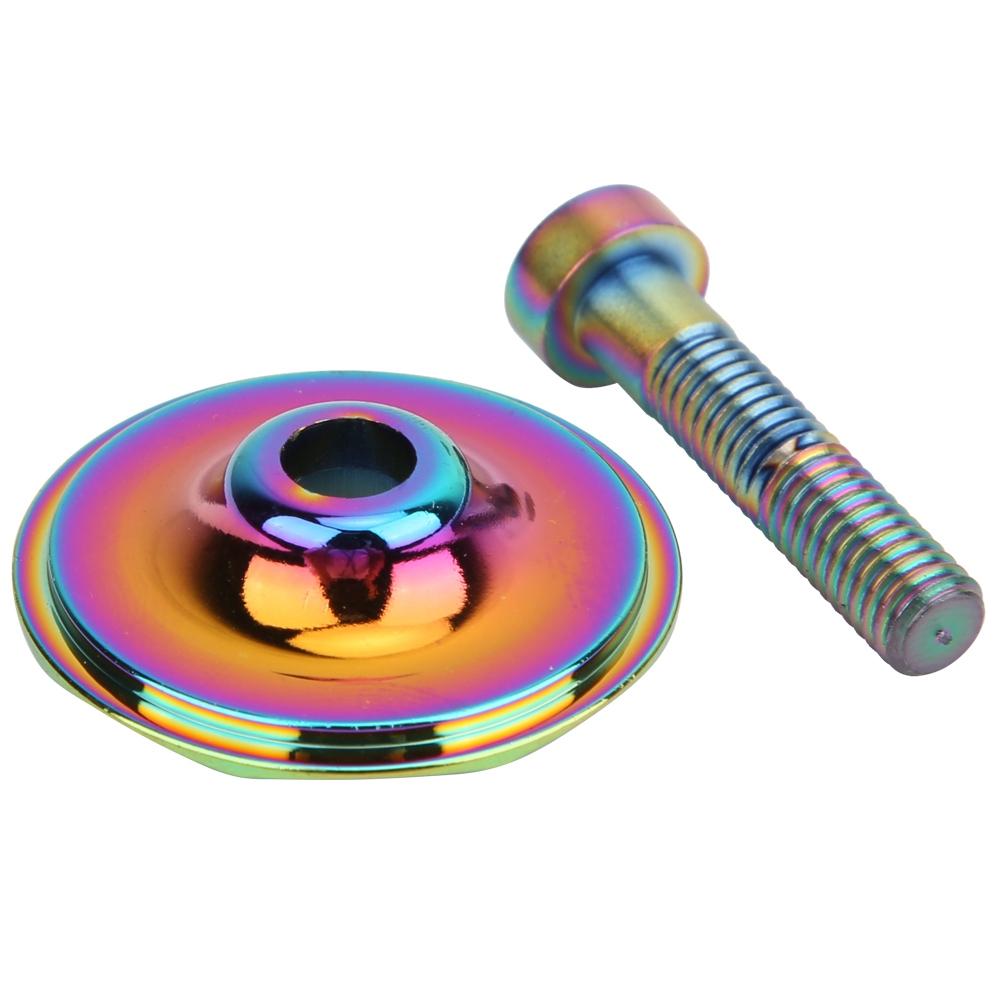 Aluminium Alloy Mountain Bike Headset Stem Top Cap Titanizing Cover Bicycle Modification
