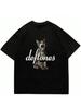 Top Style Edle Katze Liebe Musik T-Shirt Niedlicher Katzenaufdruck Kurzarm T-Shirt Damen Harajuku Mode Paar Street Style Y2K 61729