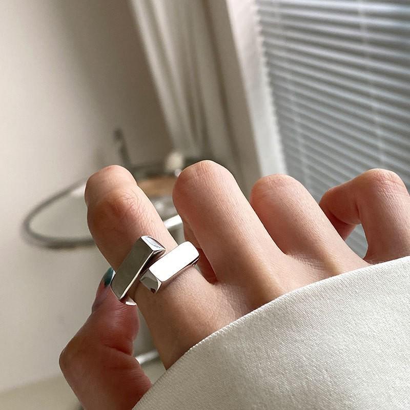 Geometric Cross Women's Minimalist Adjustable Metal Ring - Trendy Cold Style Index Finger Accessory