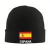 Spanish Flag Bonnet Hats Skullies Beanies Unisex Women Retro Thermal Elastic Beanie Hats Autumn Winter Hippie Design Cap