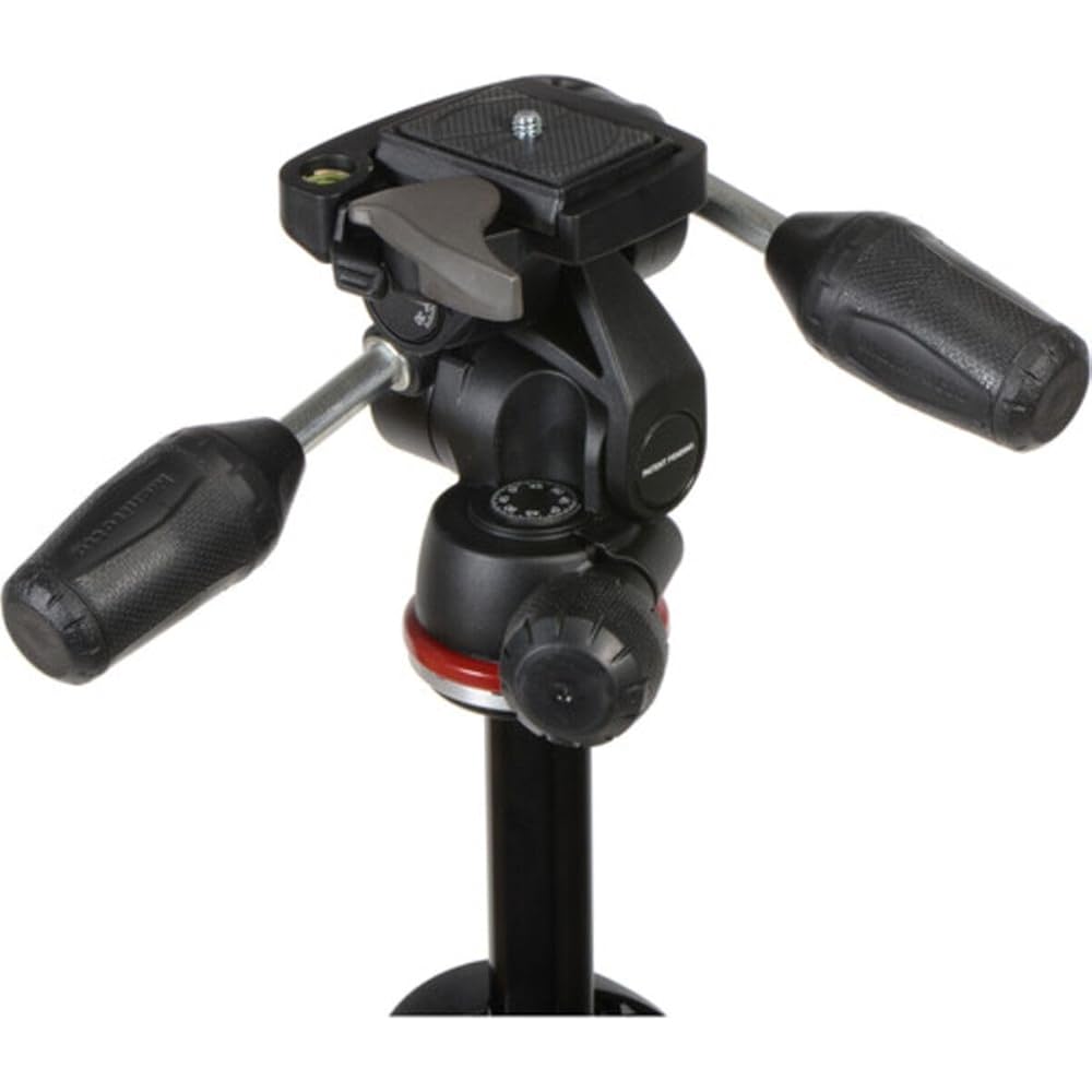 Manfrotto 290 Series DUAL Tripod, Aluminum, 3-Section, MK290DUA3-3W, with 3-Way Head, 4kg Load Capacity, Maximum Height 175.5cm, Minimum Height 5.5cm,