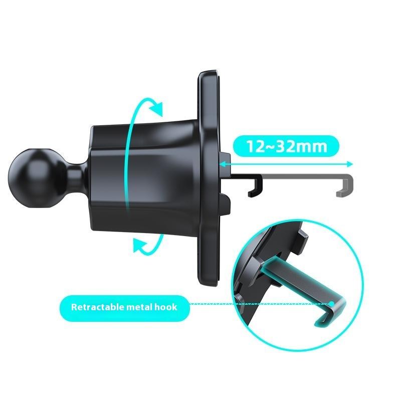 A193+X158 Universal 360 Degrees Rotatable Metal Hook Type Car Air Outlet Mobile Phone Holder Bracket