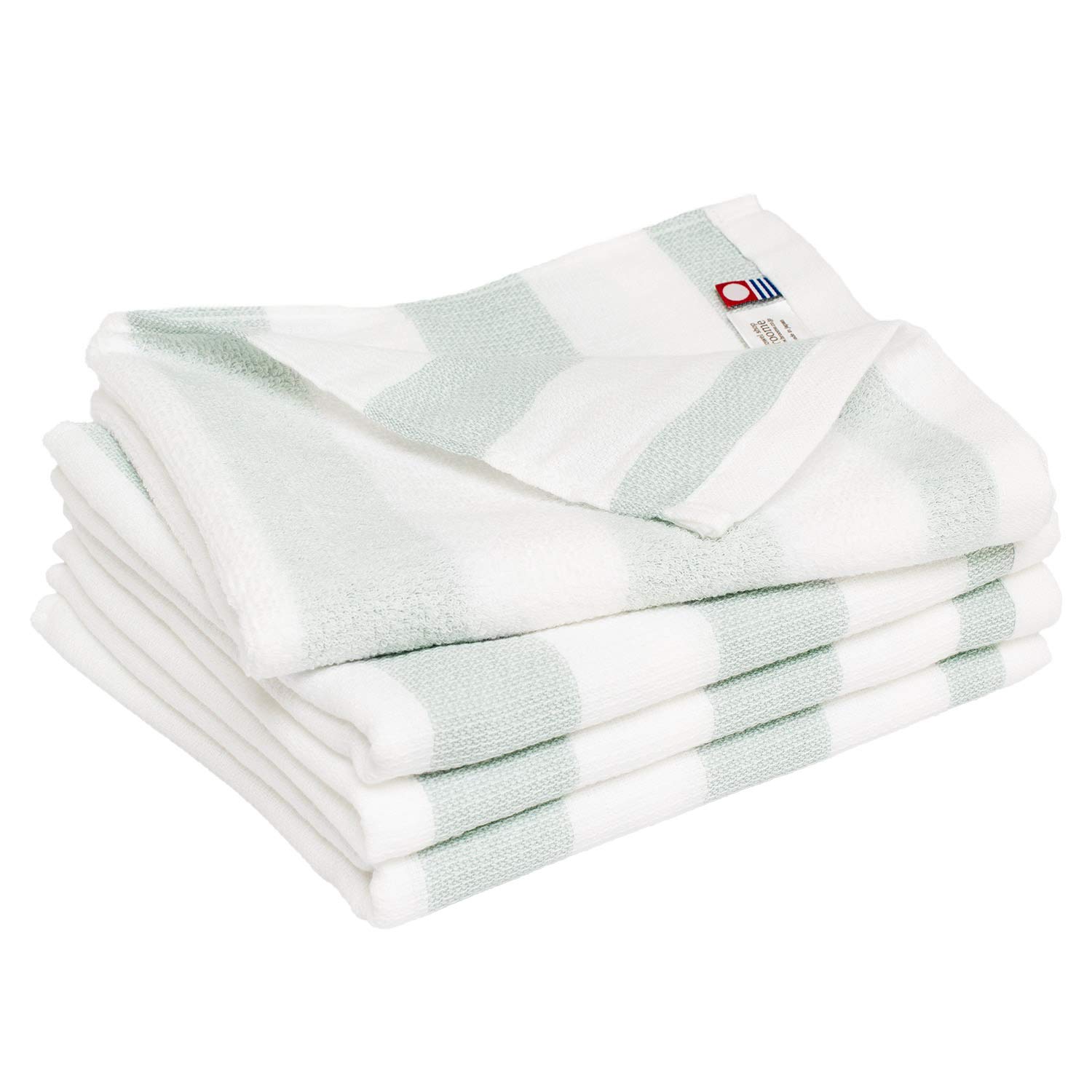 

Полотенца и набор для лица из сертифицированной марли Bloom Imabari Groovy Kitchen Indoor, сделанные из хлопка, 4, в полоску, полотенца, быстросохнущие, сушка, Япония, 100%