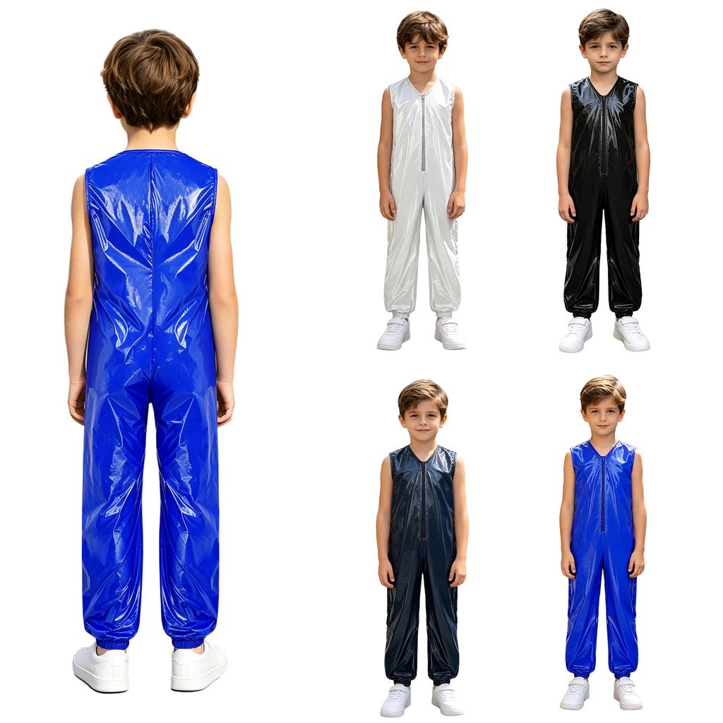 Tutina Copripannolino con Zip Resistente all'Acqua Senza Maniche con Aperture Elastiche per le Gambe per Bambini con Esigenze Speciali Body Adattivo
