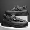 Sports and Leisure Thick Bottom Flat Sandals Men's Sandals Soft and Comfortable Ventilate Wear-resistant Round Toe Summer New