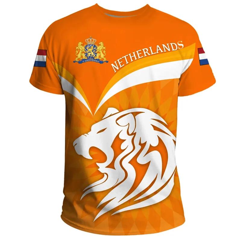 2026 Netherlands National Team Jersey, Football Jersey with the Dutch Flag, Men's 3D Printed T-shirt, Netherlands Football Jersey.