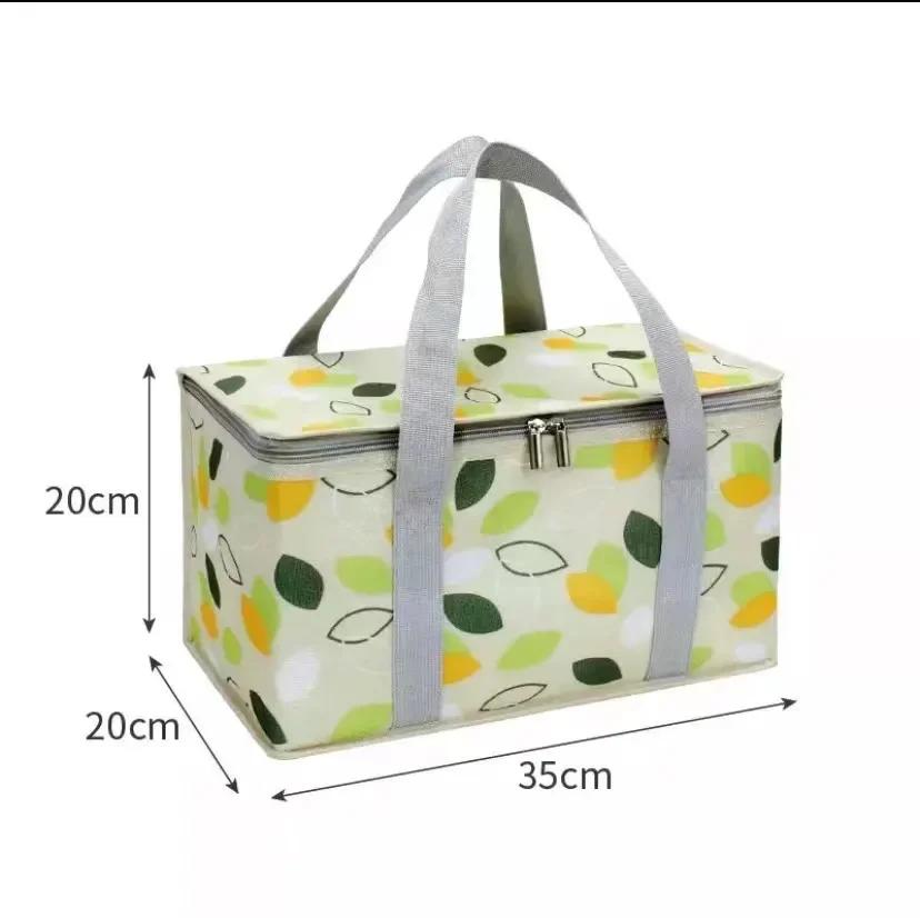 

Outdoor Large Capacity Picnic Bag Camping Picnic Basket Travel Picni Portable Bento Bag Thermal Insulation Bag