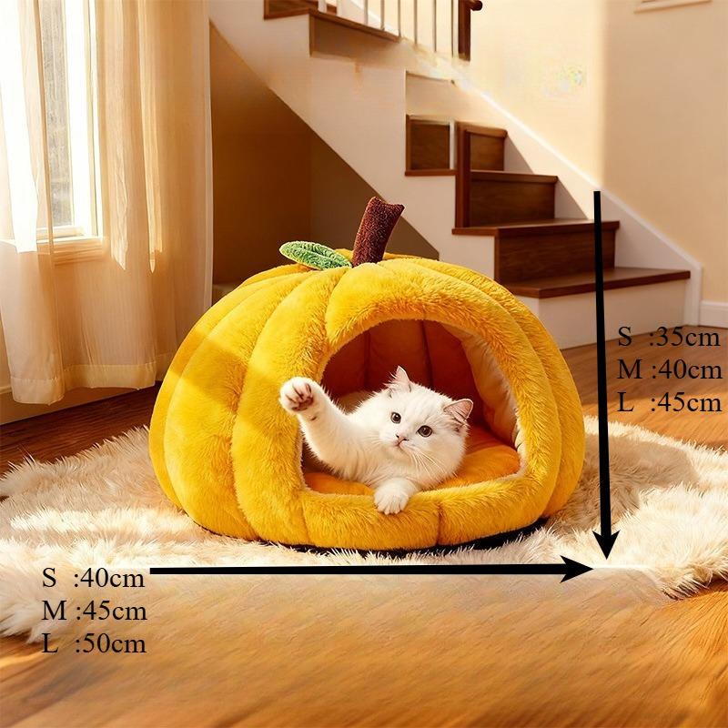 

Autumn and Winter Semi-closed Warm Cat Litter Kennel Removable and Washable Mat Winter Cat Sleeping Litter S
