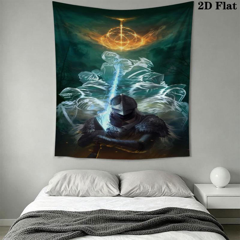 Elden Ring Might Wall Hanging Printed Fabric Blanket Decorative Tapestries for Bedroom Living Room Home Decor