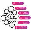 419Pcs/set Universal O-Ring Assortment Kit 32 Sizes Nitrile Rubber Seal Rings for Automotive Plumbing and Faucet Maintenance