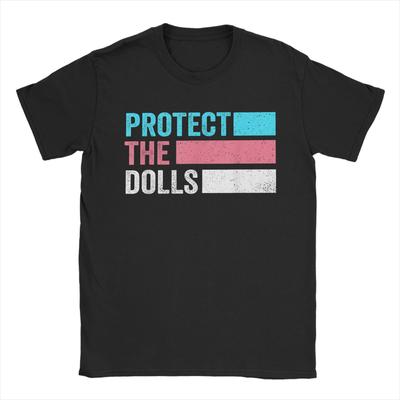 T-shirt Citation Protégez les Poupées Hommes Femmes Trans Solidarité Génial T-shirt en Coton Col Rond Manches Courtes Vêtements Grande Taille