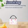 Floral Insulated Lunch Bag – Reusable, Portable Cooler Tote with Pink & White Floral Design, Perfect for Home, Office, School