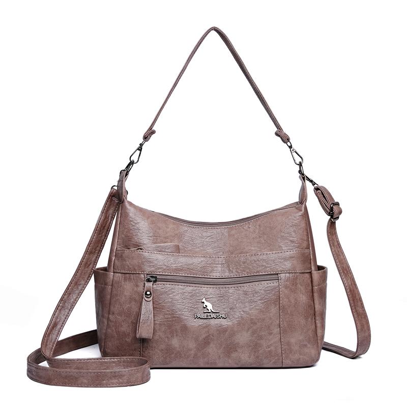 Damska torba dla matki w średnim wieku, torba typu crossbody, torba pod pachami, duża pojemność, torba na ramię