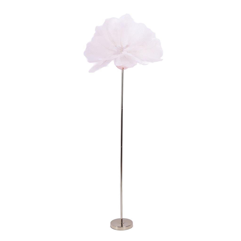 Straußenfeder Stehlampe Eisenkunst 61 Zoll LED USB Stufenlos Dimmbar Modern Dekorative Stehlampe