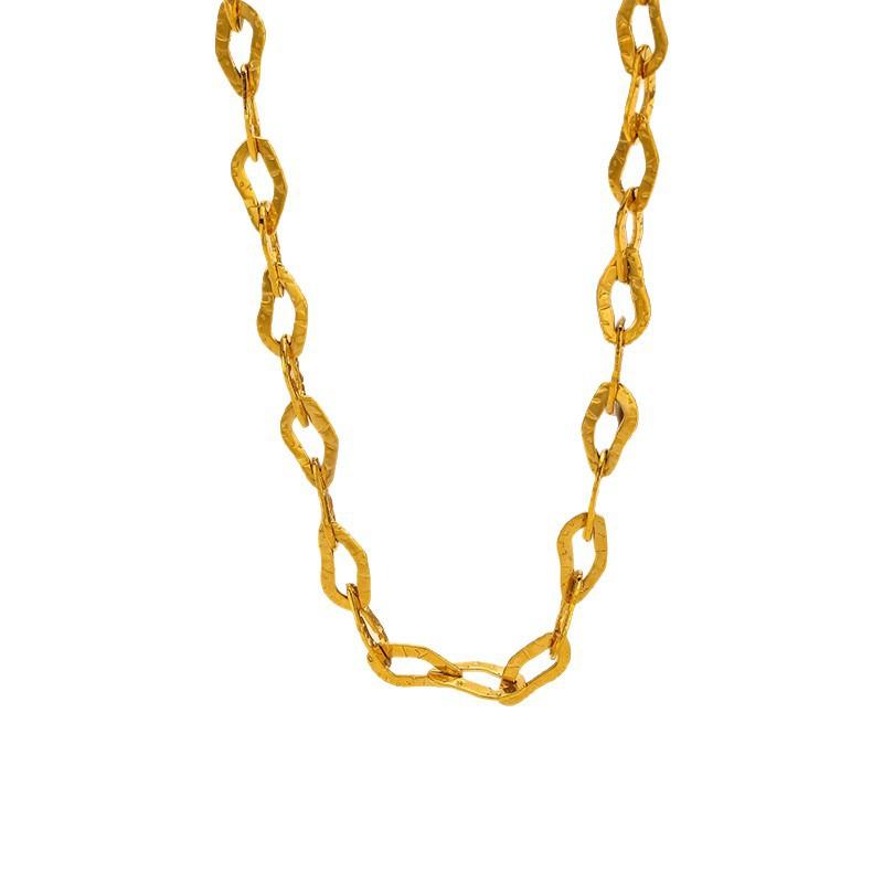 European and American Stainless Steel Bracelet Electroplating Does Not Fade Titanium Steel Necklace Simple and Exquisite Light Luxury Jewelry Chain 