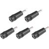 uxcell DC Power Connector 5.5x2.1mm Female Jack to 3.5x1.35mm Male Adapter Barrel Connector 5pcs