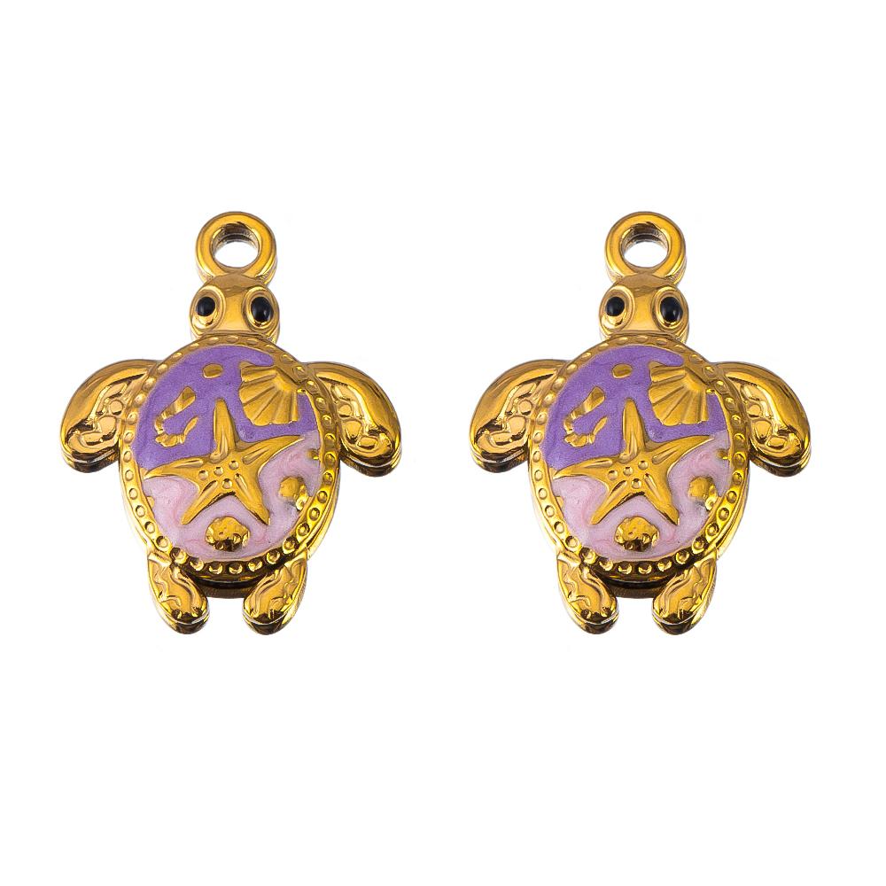 

2pcs 5pcs Stainless Steel Charms Summer Turtle Charm for DIY Earring Jewelry Materials Making Pendant Supplies Crafts Wholesale 2pcs