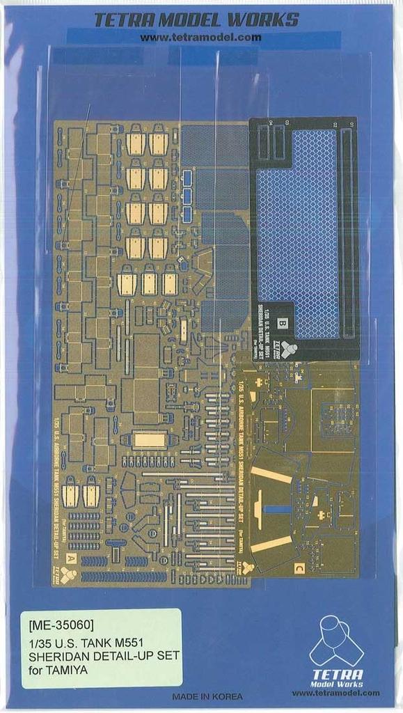 Tetra Model ME Series US M551 Sheridan Airborne Tank T Plastic Model Parts ME3560 1/35 (for Company)