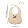 NEW Custom Cartoon deer rainbow Silicone Baby Bib with & pattern Food-Grade solid Feeding Bib DZ31