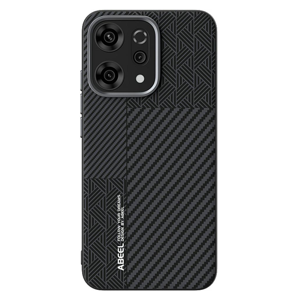 ABEEL For Oppo Reno14 Pro 5G (Global) Magnetic Case PC + TPU + Aluminum Alloy + PU Leather Slim Phone Back Cover