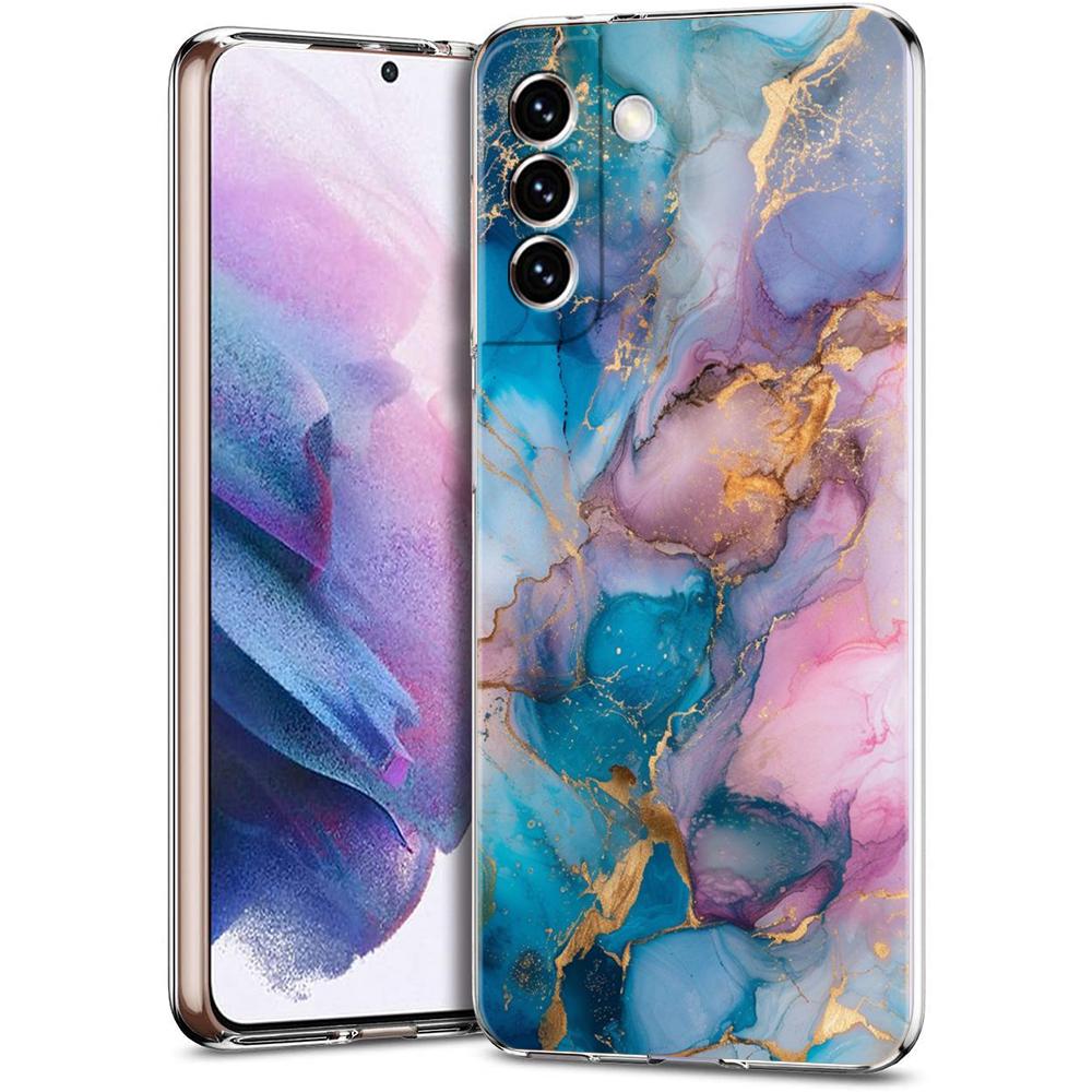 Fashion Marble Pattern Phone Case For Samsung Galaxy S24 Ultra S23 FE S22 S20 S21 5G S10 S9 Plus S10E S8 Silicone Clear Cover