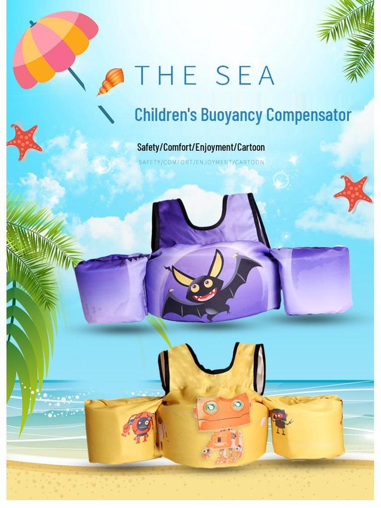 Children's Cartoon Flotation Suit and Armbands Swimming Gear