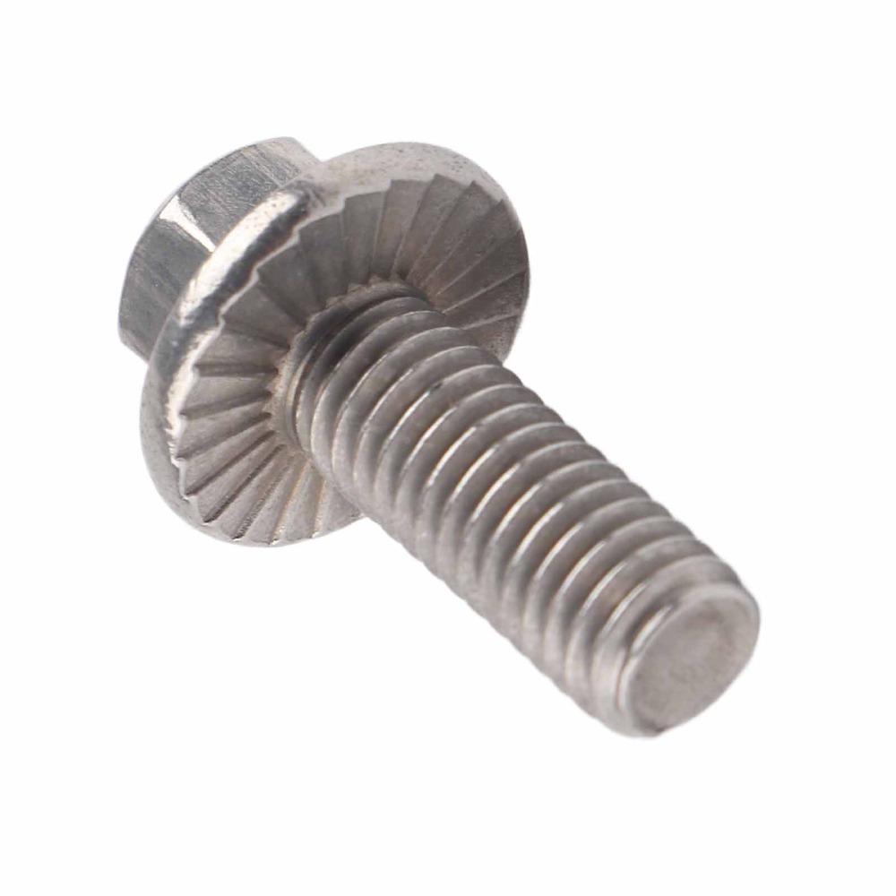 10pcs Serrated Locking Face Hex Flange Screws Serrated Flange Bolts Car Undercarriage